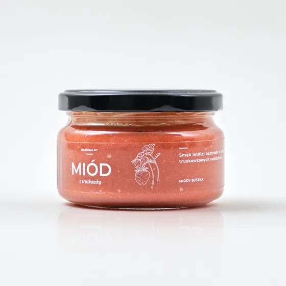 Miód z truskawką <br> 220g 1 Miód z truskawką <br> 220g