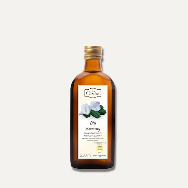 Olej sezamowy zimno tłoczony <br> 250 ml 1 Olej sezamowy zimno tłoczony <br> 250 ml