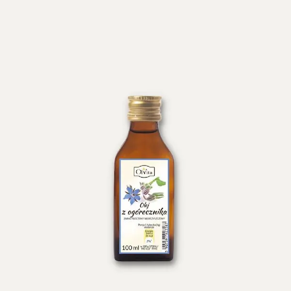 Olej z ogórecznika zimno tłoczony <br> 100 ml 1 Olej z ogórecznika zimno tłoczony <br> 100 ml