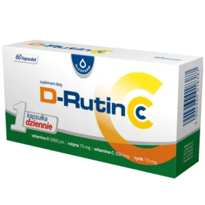 D-Rutin CC - suplement diety z witaminą D, witaminą C, cynkiem i rutyną 60 kapsułek – Oleofarm