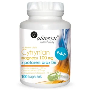 Suplement diety Cytrynian Magnezu z potasem i witaminą B6 100 kapsułek – Aliness