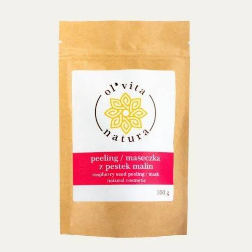 Natura peeling/maseczka z pestek malin <br> 100 g 1 Natura peeling/maseczka z pestek malin <br> 100 g