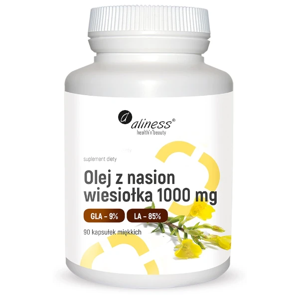 Olej z nasion wiesiołka 9% 1000 mg <br> 90 kapsułek 1 Olej z nasion wiesiołka 9% 1000 mg <br> 90 kapsułek