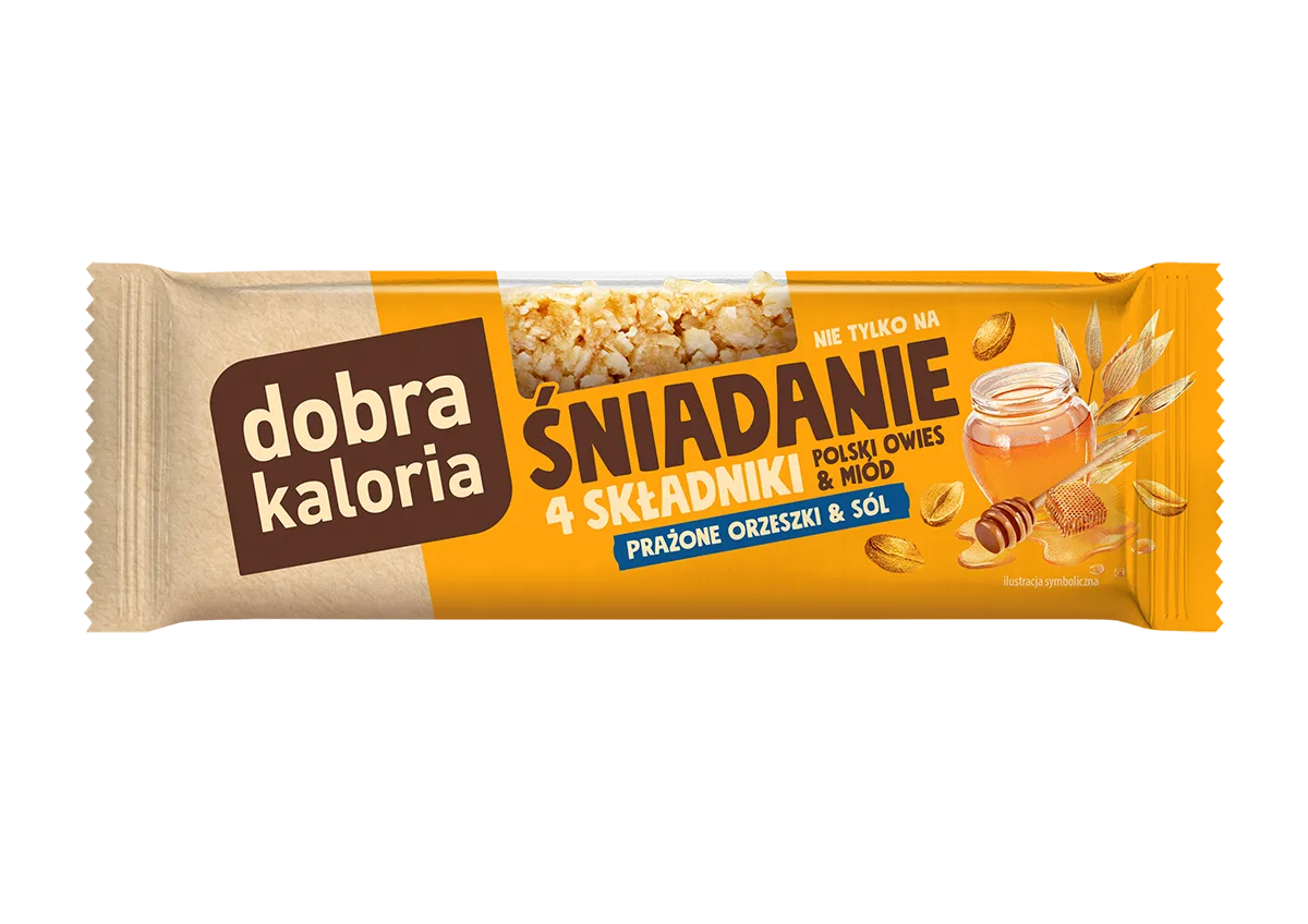 Baton śniadaniowy prażone orzeszki & sól - 35 g 1 Baton śniadaniowy prażone orzeszki & sól - 35 g