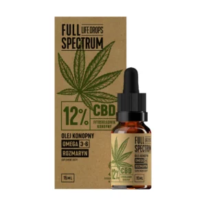 Full Spectrum Life Drops Olej konopny 12% CBD 15 ml – Cosma Cannabis