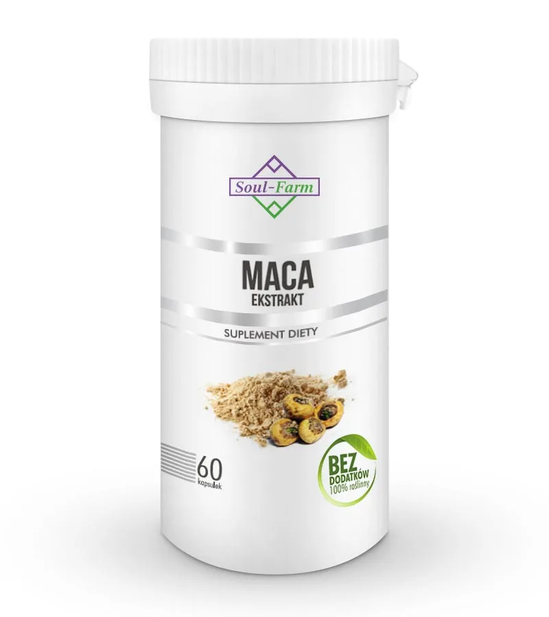 MACA Ekstrakt 4:1 z korzenia <br> 60 kapsułek 1 MACA Ekstrakt 4:1 z korzenia <br> 60 kapsułek