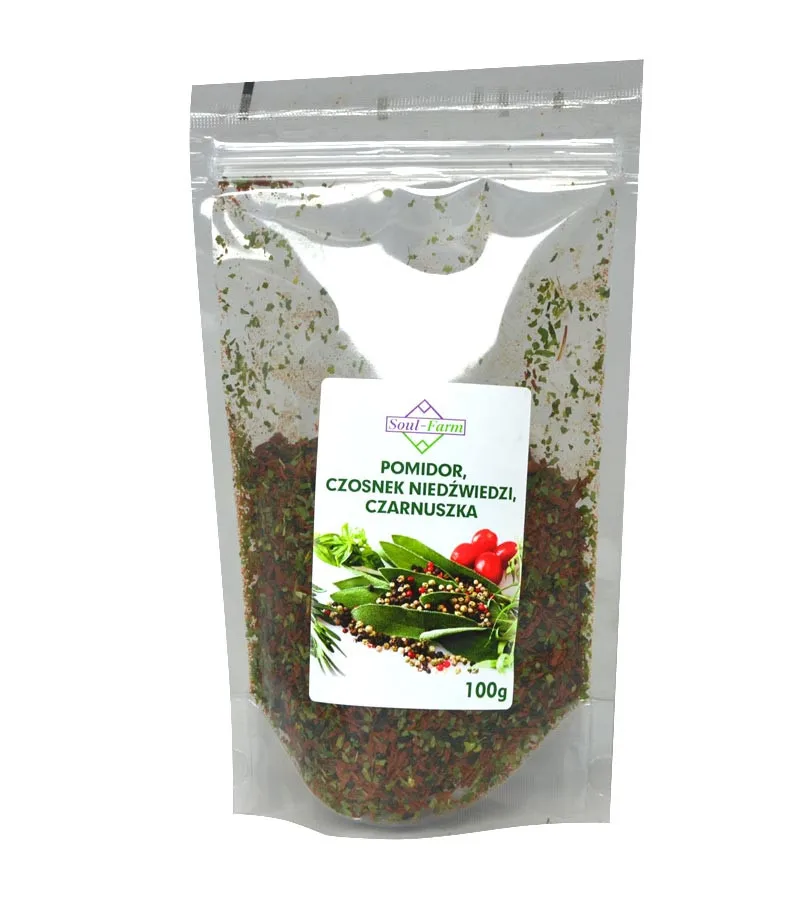 Pomidory Suszone, Czosnek Niedźwiedzi, Czarnuszka <br> 100g 1 Pomidory Suszone, Czosnek Niedźwiedzi, Czarnuszka <br> 100g