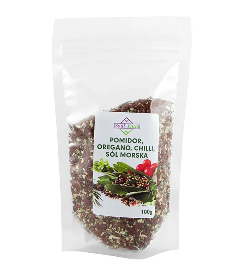 Pomidory Suszone, Oregano, Sól Morska i Chilli <br> 100g 1 Pomidory Suszone, Oregano, Sól Morska i Chilli <br> 100g