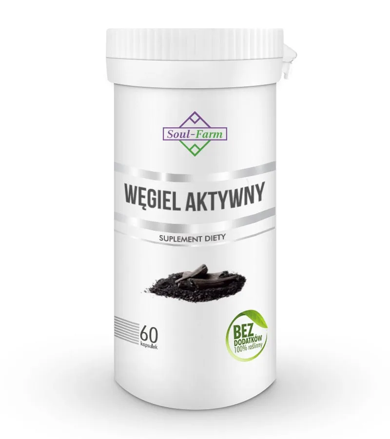 Węgiel aktywny <br> 60 kapsułek 1 Węgiel aktywny <br> 60 kapsułek