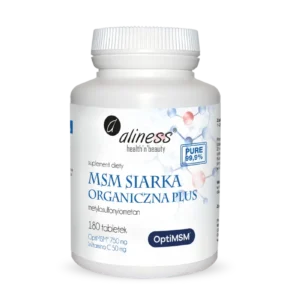 MSM Siarka Organiczna PLUS 180 tabletek – Aliness