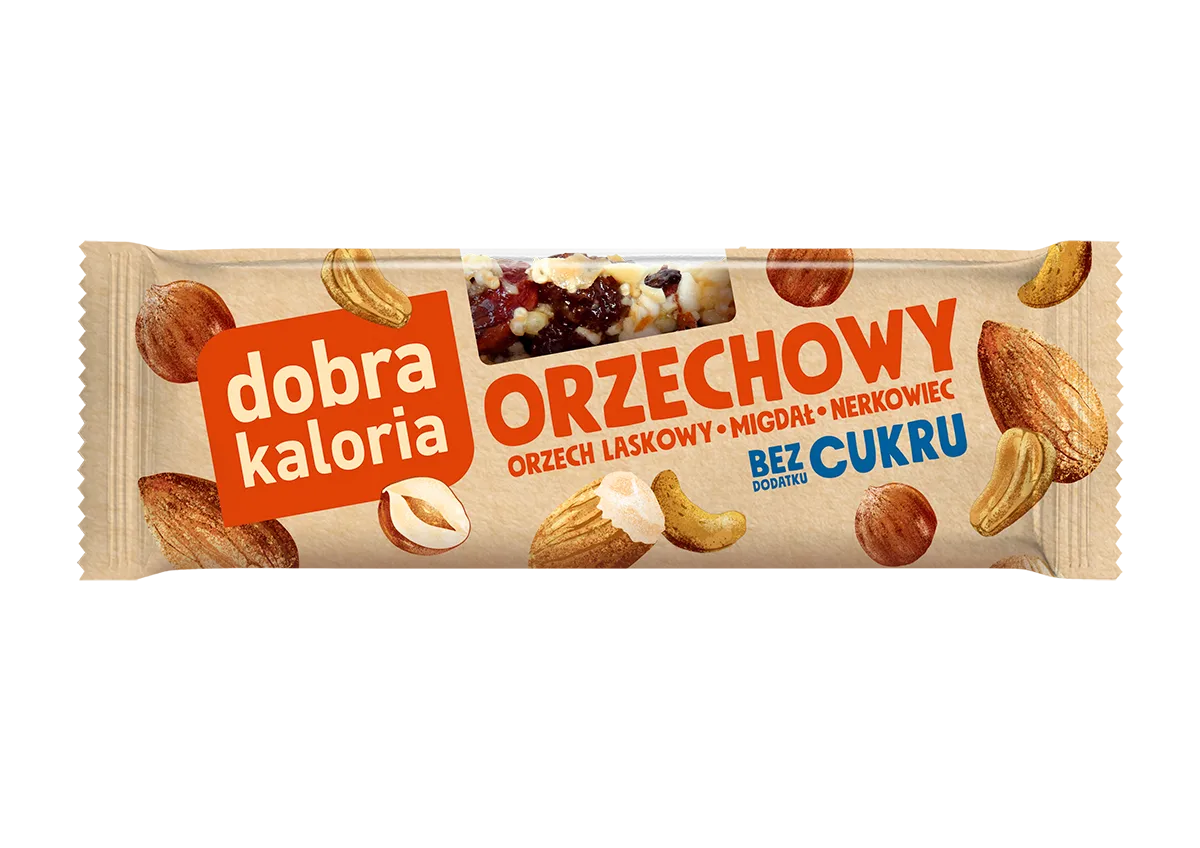 Baton Orzechowy Kubara | Migdał, Laskowy, Nerkowiec | 23g 1 Baton Orzechowy Kubara 23g