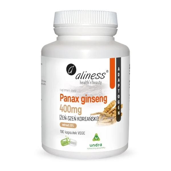 Panax Ginseng (ŻEŃ-SZEŃ KOREAŃSKI) 400mg <br> 100 kapsułek 1 Panax Ginseng (ŻEŃ-SZEŃ KOREAŃSKI) 400mg <br> 100 kapsułek
