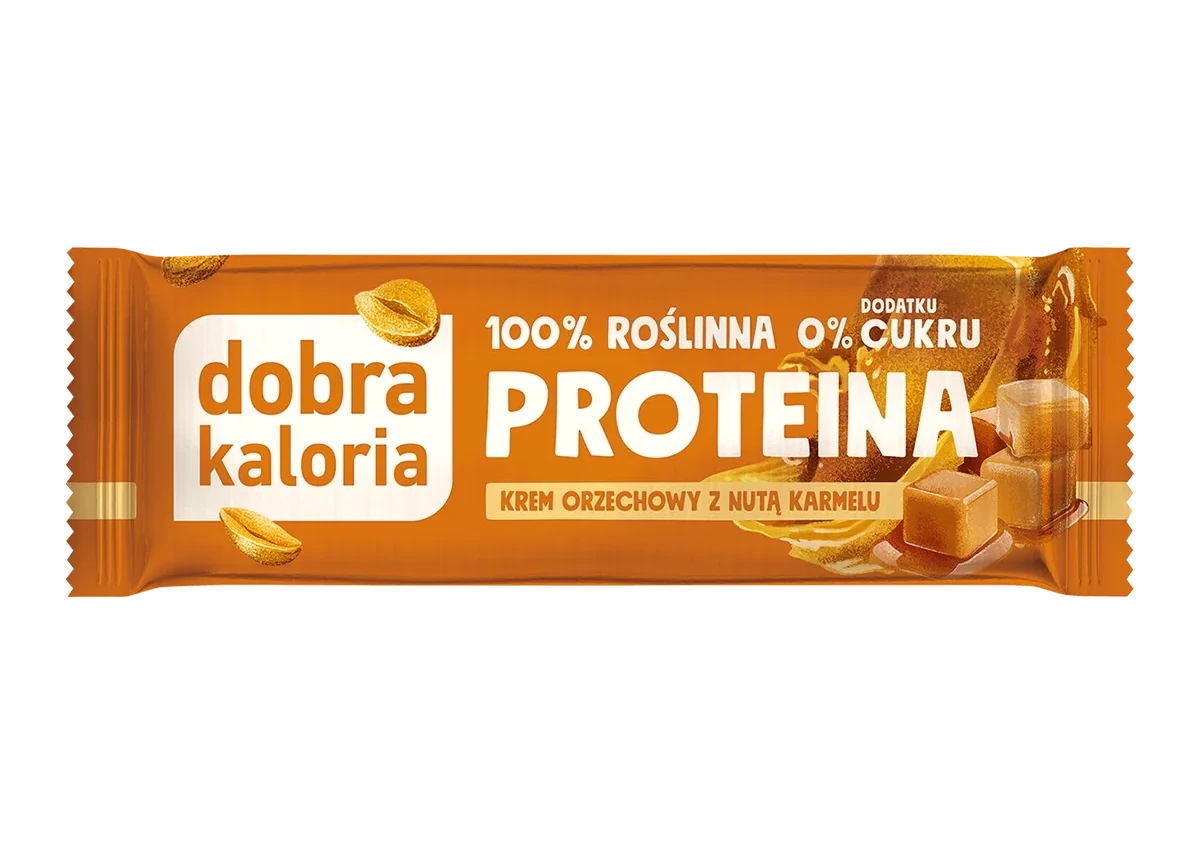 Baton proteinowy krem orzechowy z nutą karmelu - 42 g 1 Baton proteinowy krem orzechowy z nutą karmelu - 42 g