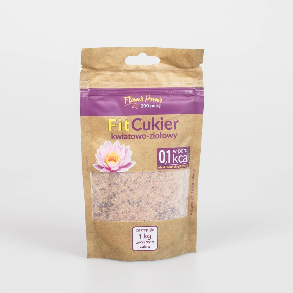 FitCukier kwiatowo-ziołowy <br> doypack 100g 1 FitCukier kwiatowo-ziołowy <br> doypack 100g