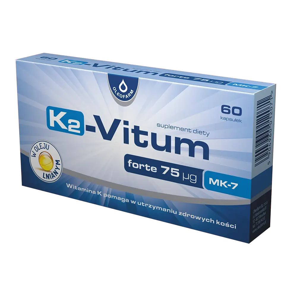 K2-Vitum forte 75 μg <br> 60 kapsułek 1 K2-Vitum forte 75 μg <br> 60 kapsułek