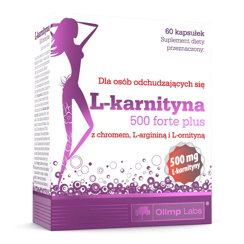 L-Karnityna 500 Forte Plus <br> 60 kapsułek 1 L-Karnityna 500 Forte Plus <br> 60 kapsułek