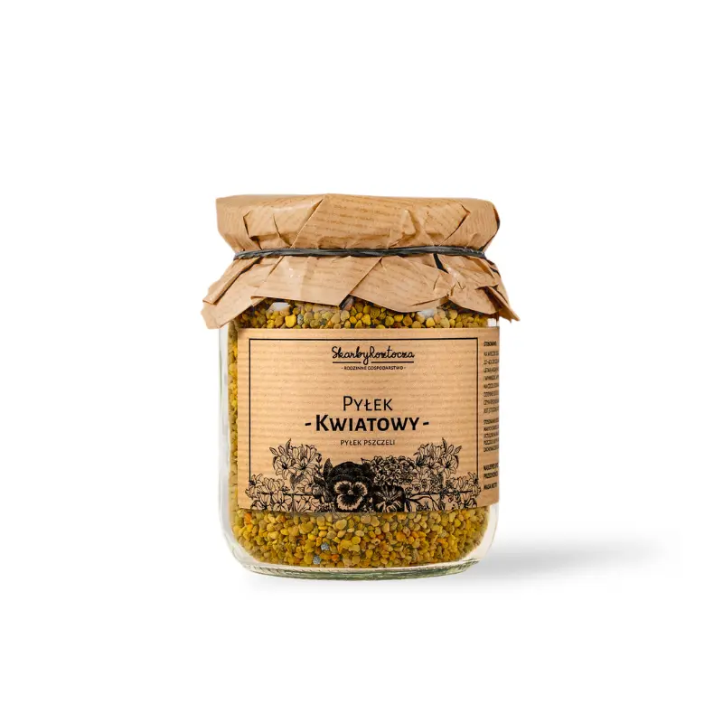 Pyłek kwiatowy | 250 g 1 Pyłek kwiatowy 250 g – naturalna multiwitamina od pszczół | Skarby Roztocza