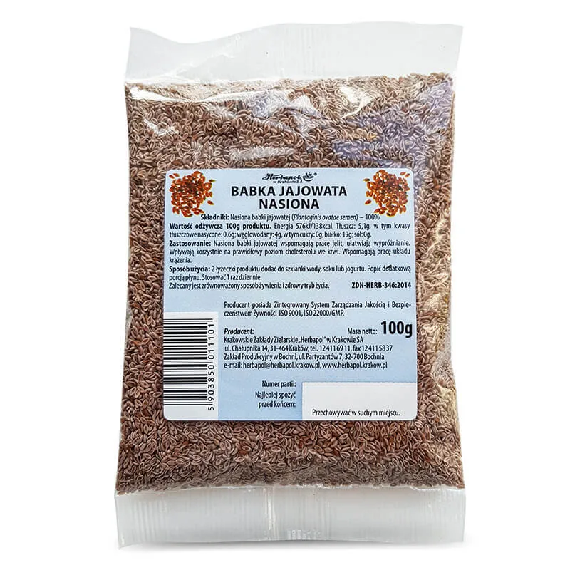 Babka jajowata nasiona <br> 100 g 1 Babka jajowata nasiona <br> 100 g