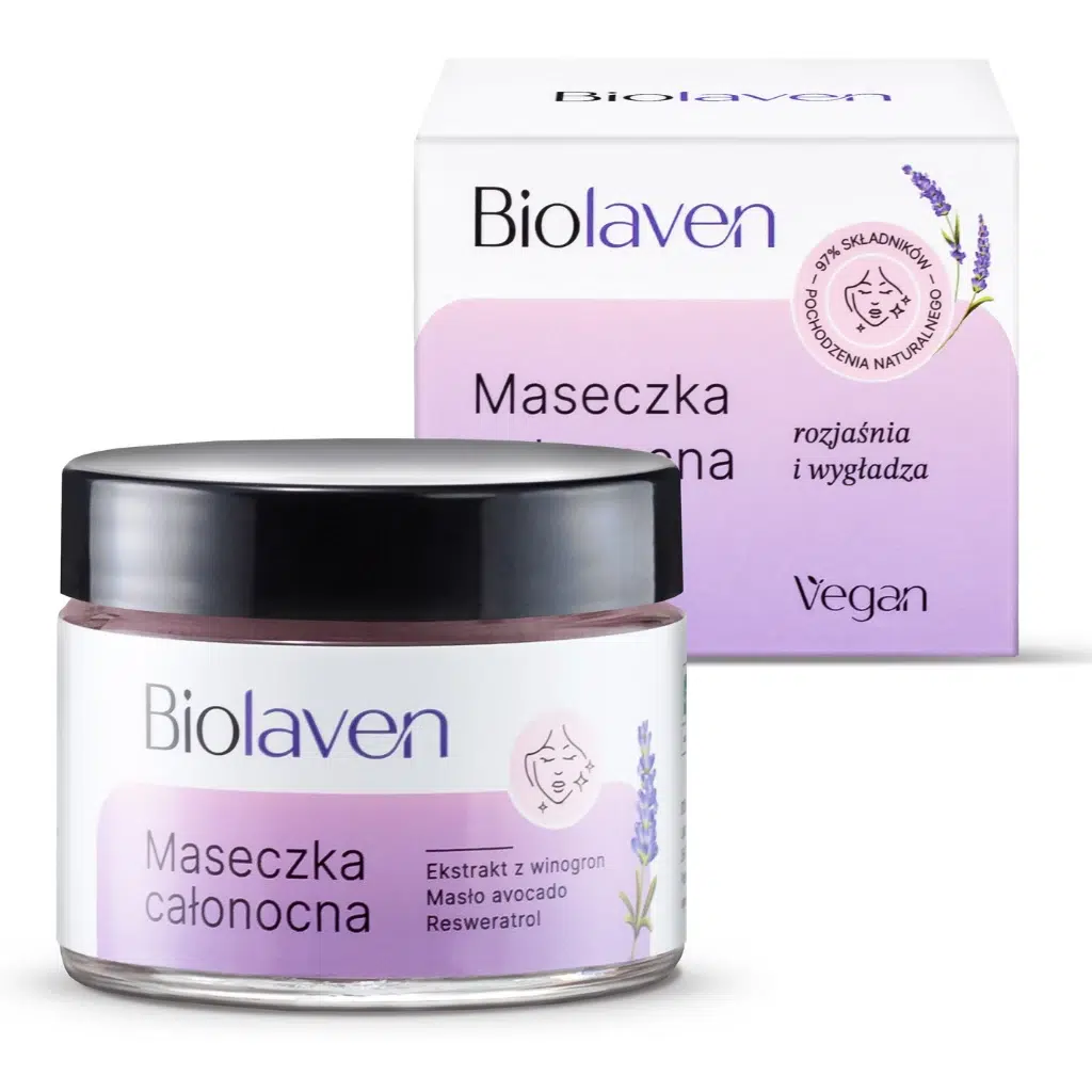 BIOLAVEN Maseczka całonocna do twarzy 1 Maseczka całonocna do twarzy z resweratrolem i kwasem hialuronowym 45 ml – Sylveco Biolaven