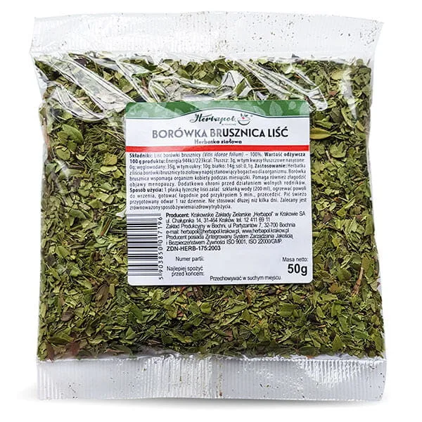 Borówka brusznica liść <br> 50 g 1 Borówka brusznica liść <br> 50 g