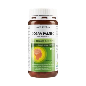 Dobra pamięć ekstrakt z Ginkgo Biloba | 180 kapsułek