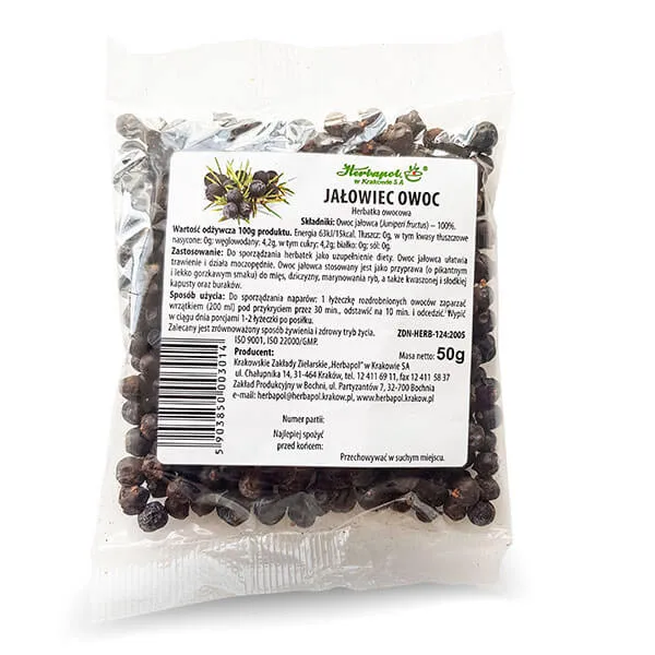 Jałowiec owoc <br> 50 g 1 Jałowiec owoc <br> 50 g
