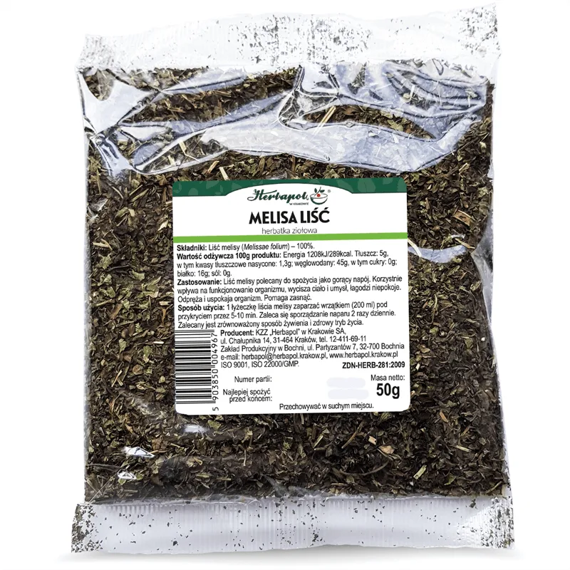 Melisa liść<br> 50 g 1 Melisa liść<br> 50 g