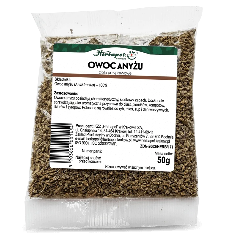 Owoc anyżu <br> 50 g 1 Owoc anyżu <br> 50 g