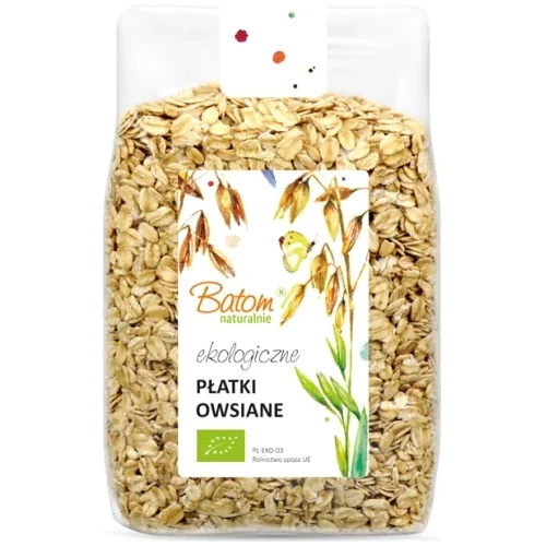 Płatki owsiane BIO <br> 500 g 1 Płatki owsiane BIO – naturalna energia każdego poranka | Ekologiczna jakość od Batom