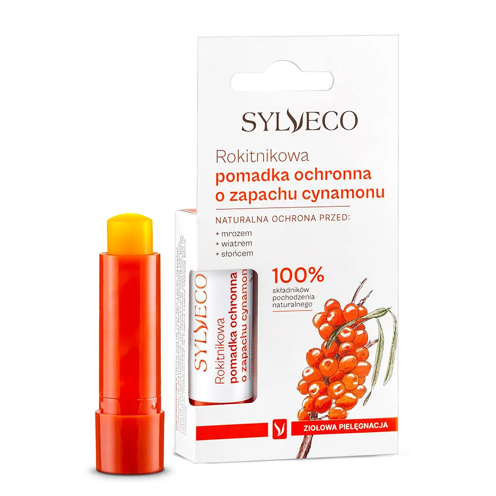 Rokitnikowa pomadka ochronna o zapachu cynamonu 1 Rokitnikowa pomadka ochronna do ust o zapachu cynamonu 4,6 g – Sylveco