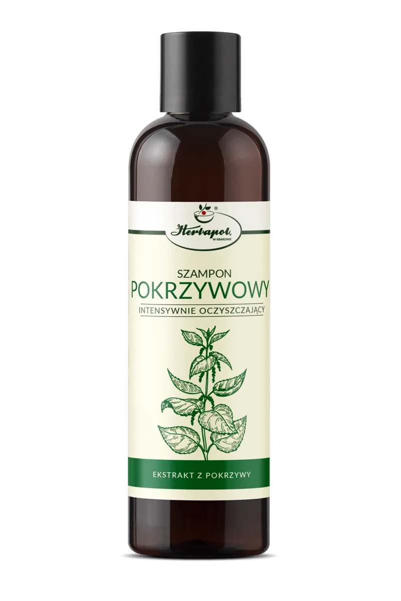 Szampon pokrzywowy 250 ml 1 Szampon pokrzywowy do włosów przetłuszczających się 250 ml – Herbapol