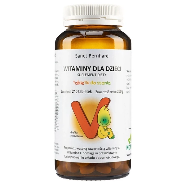 Witaminy dla dzieci <br> 240 tabletek do ssania 1 Witaminy dla dzieci <br> 240 tabletek do ssania