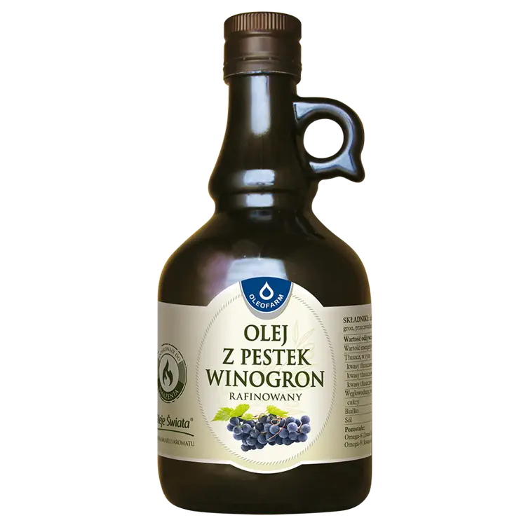 Olej z pestek winogron rafinowany <br> 500 ml 1 Olej z pestek winogron rafinowany <br> 500 ml