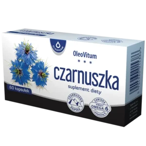 Czarnuszka - suplement diety z olejem z czarnuszki i witaminą A 60 kapsułek – Oleofarm