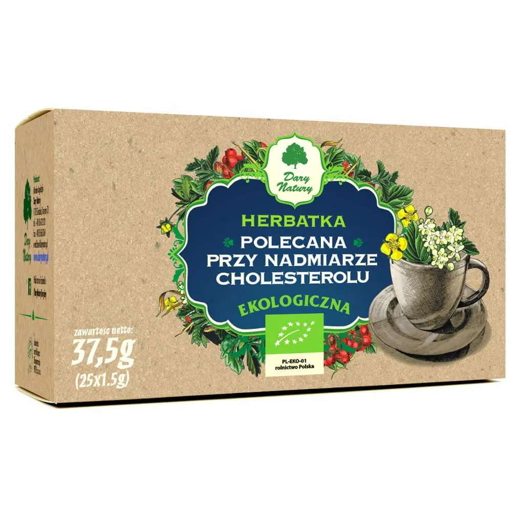 Polecana przy nadmiarze cholesterolu - herbatka EKO 1 Polecana przy nadmiarze cholesterolu - herbatka EKO