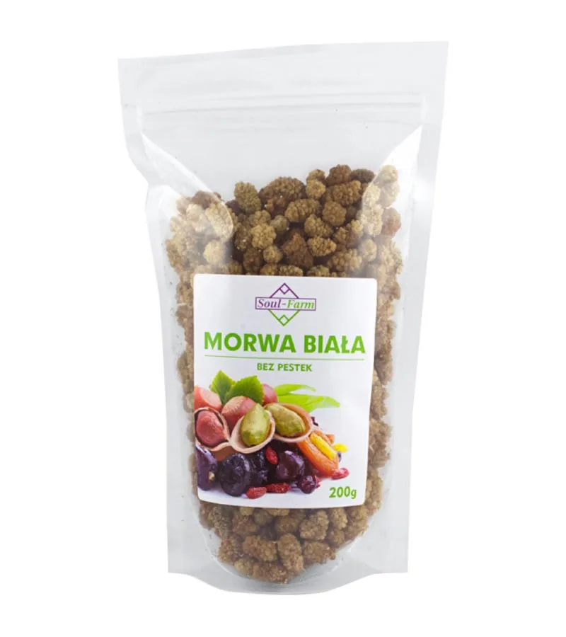 Morwa Biała suszony owoc<br>200 g 1 Morwa Biała suszony owoc<br>200 g