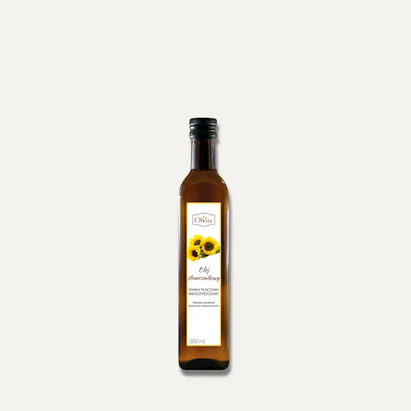 Olej słonecznikowy zimno tłoczony <br> 500 ml 1 Olej słonecznikowy zimno tłoczony <br> 500 ml