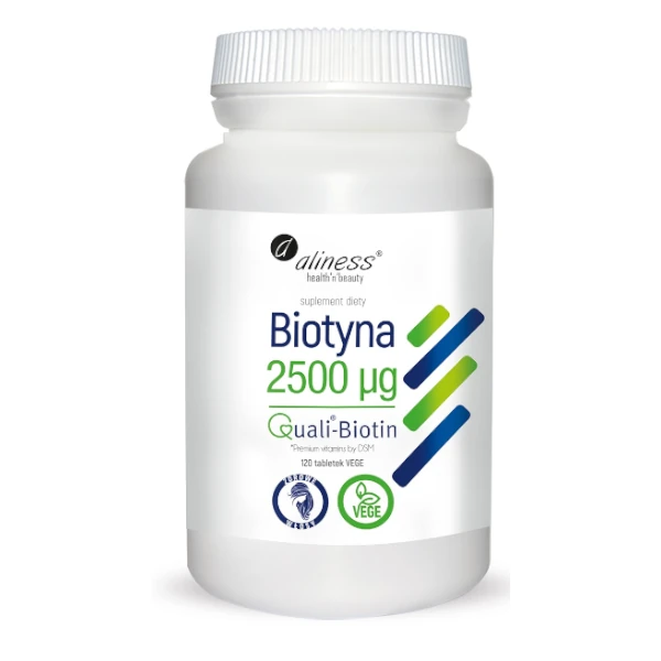 Biotyna 2500 mcg QualiBiotin® | 120 tabletek VEGE 1 Biotyna 2500 mcg QualiBiotin® 120 tabletek VEGE