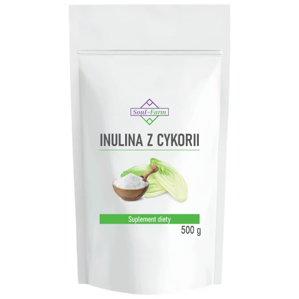 Inulina z cykorii | 500 g 1 Inulina z cykorii 500 g - naturalne wsparcie jelit od Soul Farm