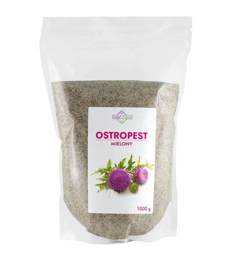 Ostropest Plamisty mielony | 1 kg 1 Ostropest plamisty mielony 1 kg – naturalne wsparcie dla wątroby | Soul-Farm
