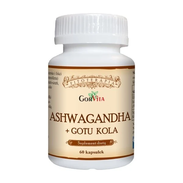 Ashwagandha + Gotu Kola | 60 kapsułek 1 Ashwagandha + Gotu Kola | Wsparcie dla umysłu i odporności