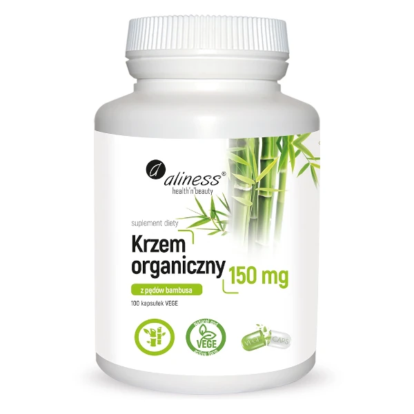 Krzem organiczny z pędów bambusa <br>100 kapsułek 1 Krzem organiczny z pędów bambusa <br>100 kapsułek