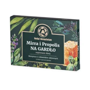 Herbal Monasterium Mirra i Propolis na gardło 12 pastylek – Herbal Pharmaceuticals