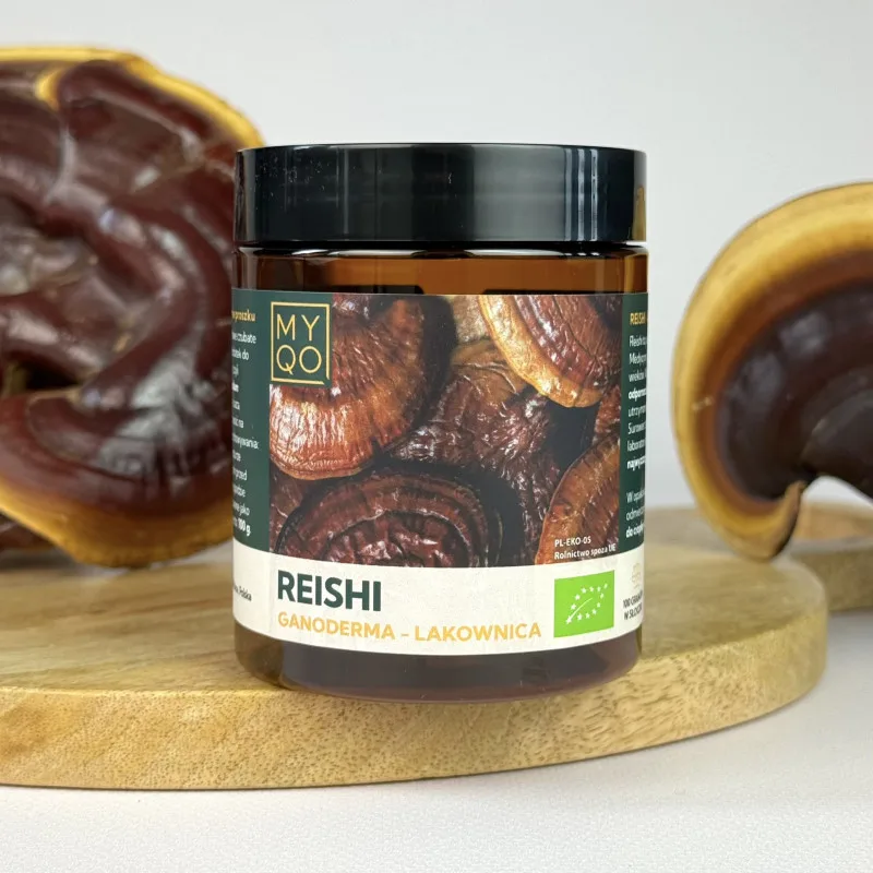 BIO Reishi - Lakownica lśniąca <br>100 g 1 Ekologiczny ekstrakt z Reishi (Ganoderma lucidum) 100g