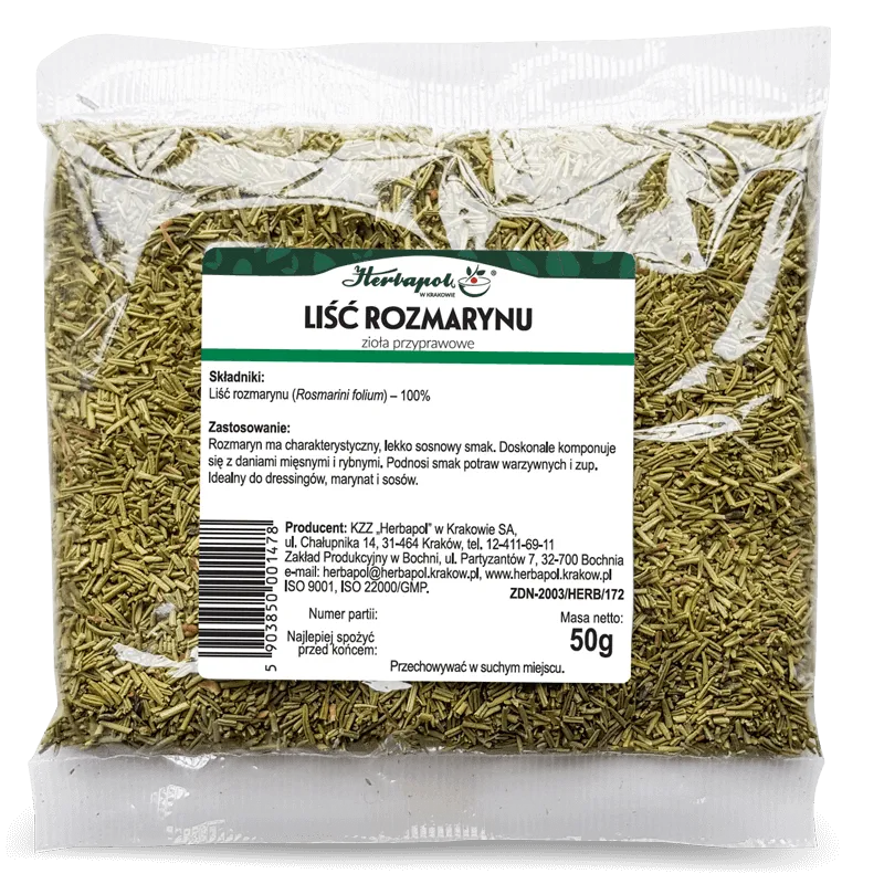 Liść rozmarynu<br> 50 g 1 Liść rozmarynu<br> 50 g