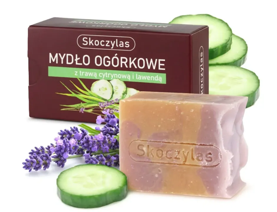 Mydło ogórkowe z trawą cytrynową i lawendą 1 Mydło ogórkowe z trawą cytrynową i lawendą