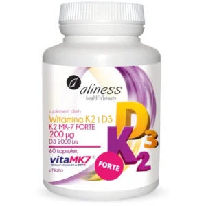 Naturalna Witamina K2 FORTE + D3 <br> 60 kapsułek