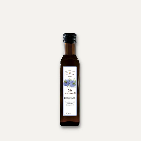 Olej z czarnuszki egipskiej tłoczony na zimno <br> 250 ml 1 Olej z czarnuszki egipskiej tłoczony na zimno <br> 250 ml