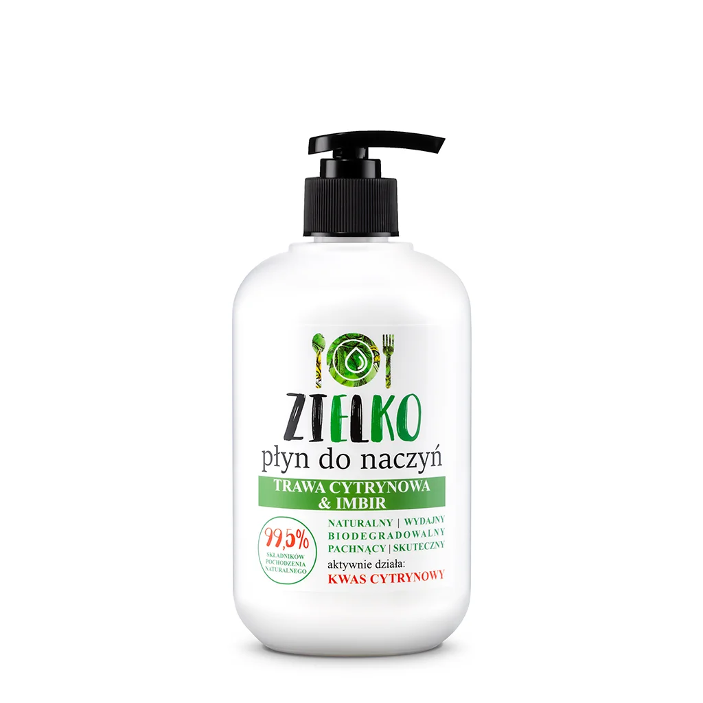 ZIELKO Płyn do mycia naczyń | Trawa cytrynowa 500 ml 1 Naturalny płyn do naczyń – skuteczny i bezpieczny wybór dla Twojej kuchni