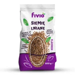 Siemię lniane Fivio 500g – Naturalne wsparcie trawienia, serca i hormonów | Superfoods najwyższej jakości